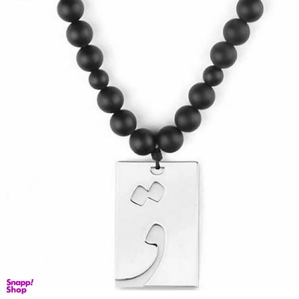 گردنبند نقره ترمه مدل حرف ق