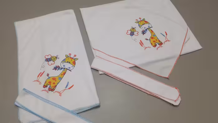 قنداق و بند نخی سایز بزرگ مدل زرافه و زنبور