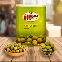 زیتون باهسته سمیران خوشمزه ودر بسته بندی شیک حلبی تقدیم به عزیزان دوستدار سلامتی 