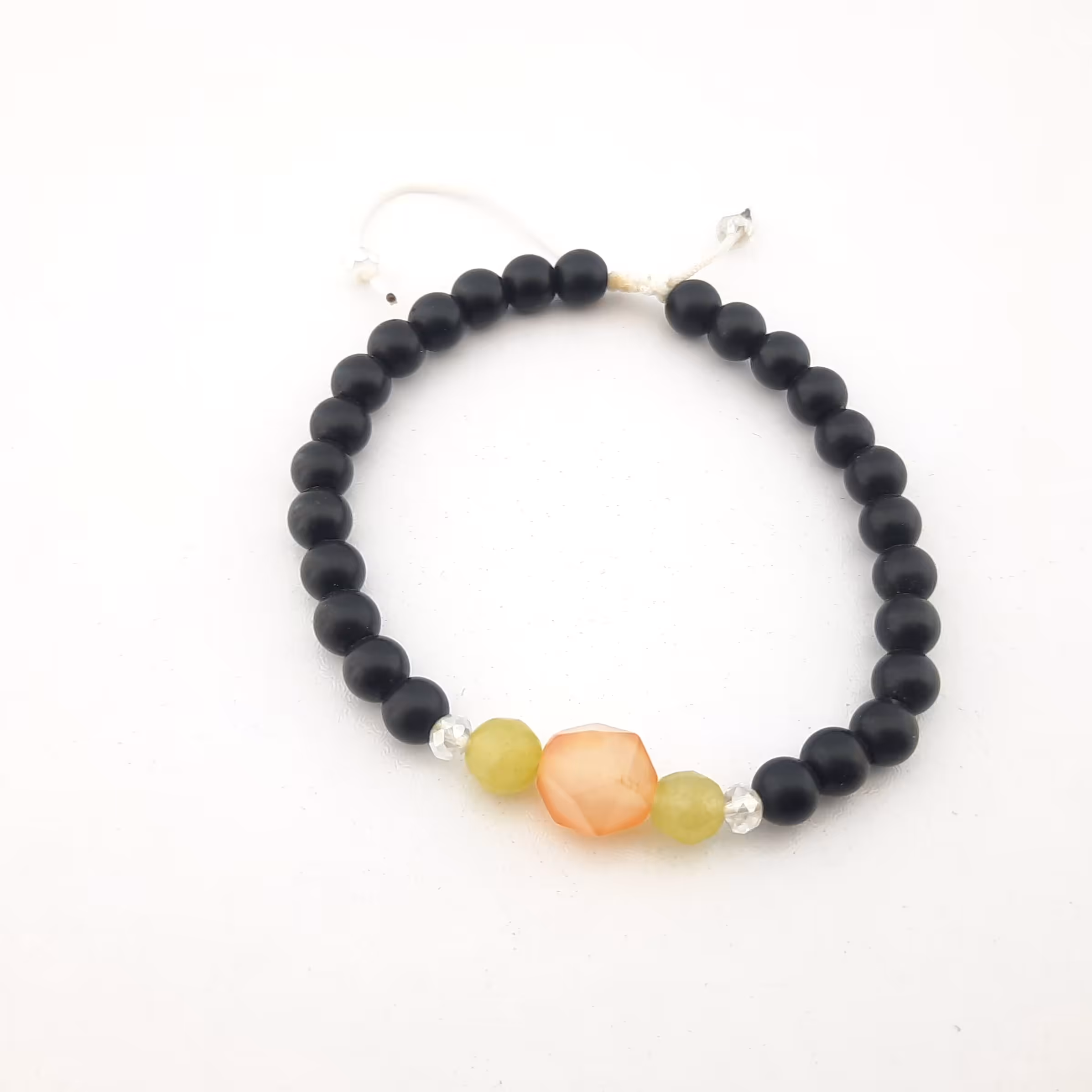 دستبند فری سایز عقیق زرد جید اونیکس افسانه85