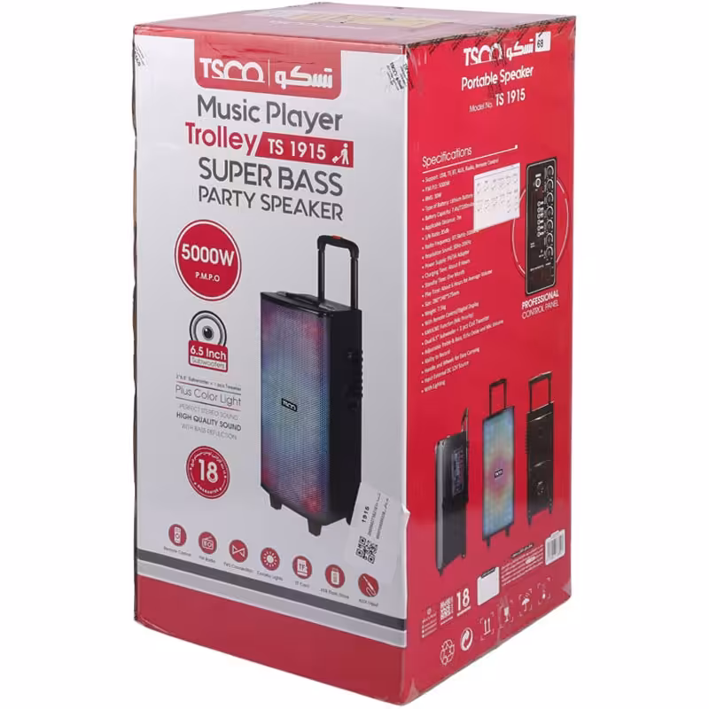 اسپیکر بلوتوثی رم و فلش خور با میکروفن تسکو مدل TS 1915