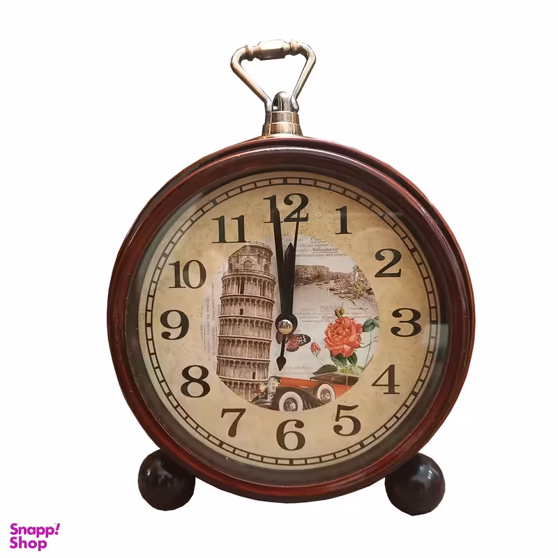 ساعت رومیزی عقربه ای مدل برج پیزا