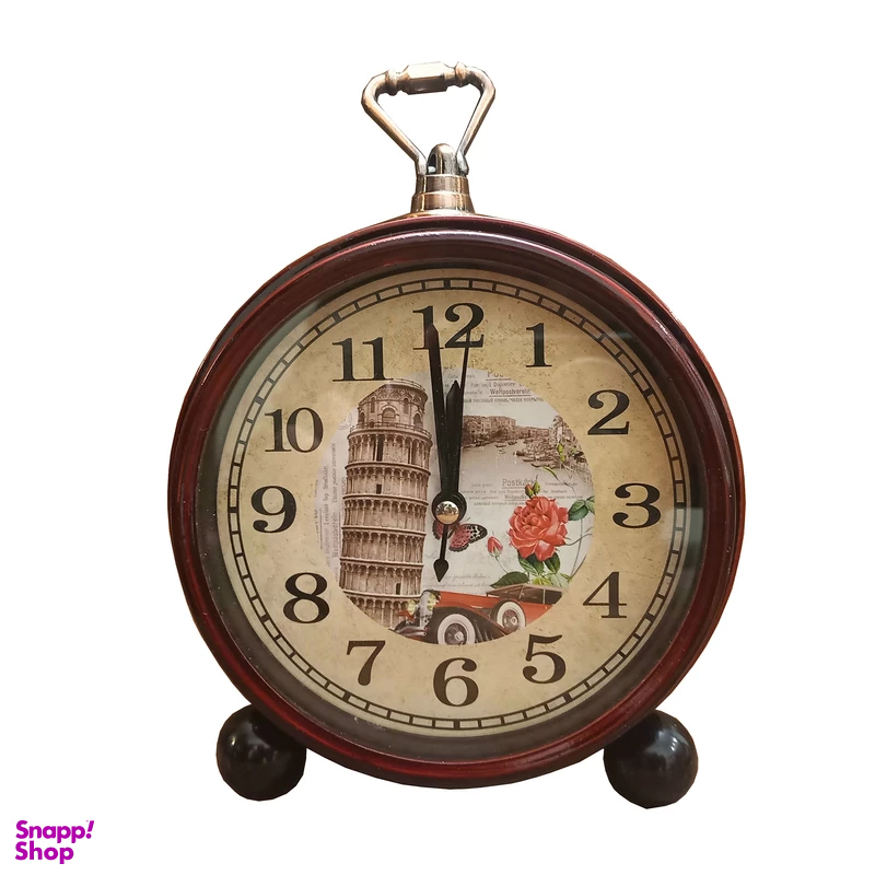 ساعت رومیزی عقربه ای مدل برج پیزا