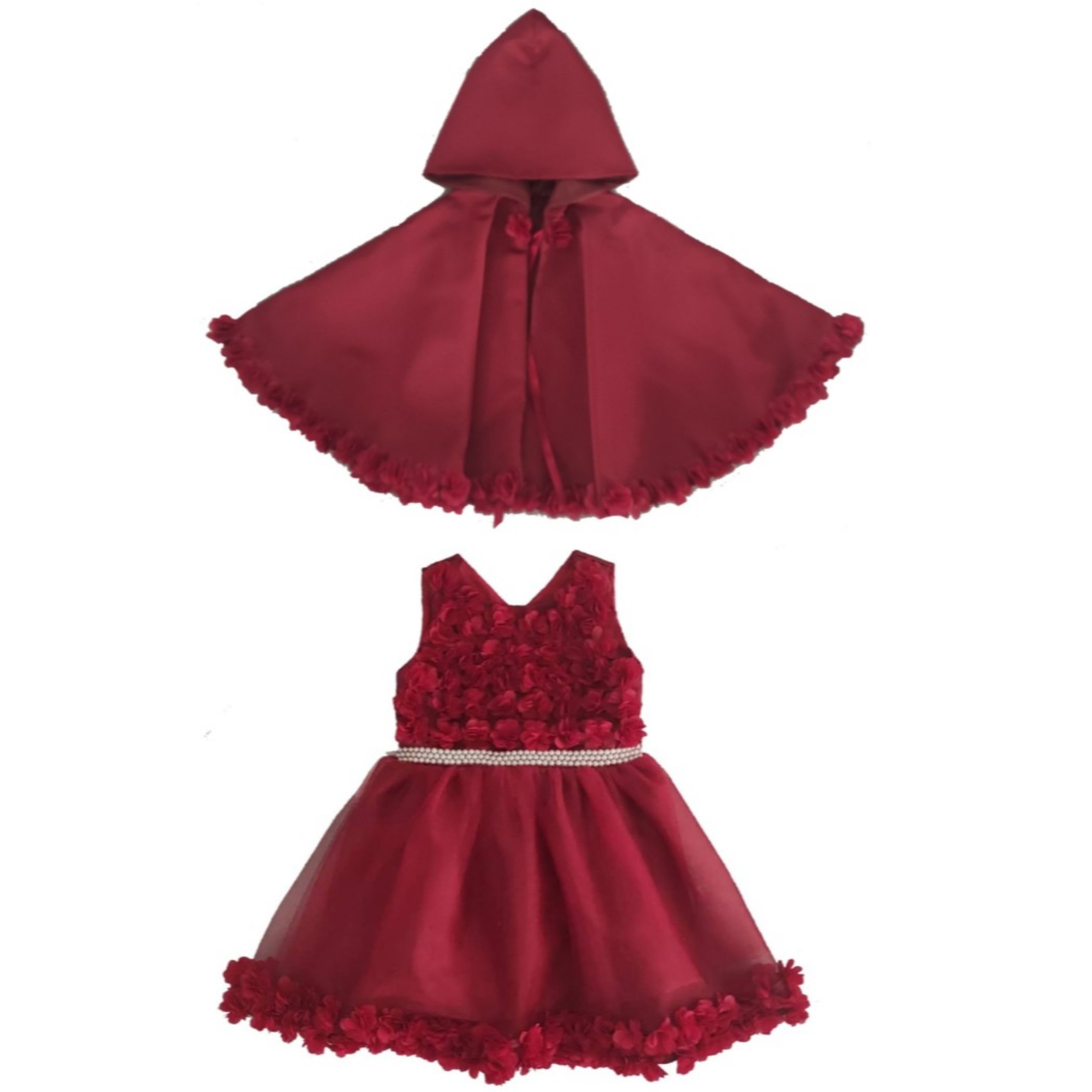 ست پیراهن و شنل دخترانه مدل شکوفه 