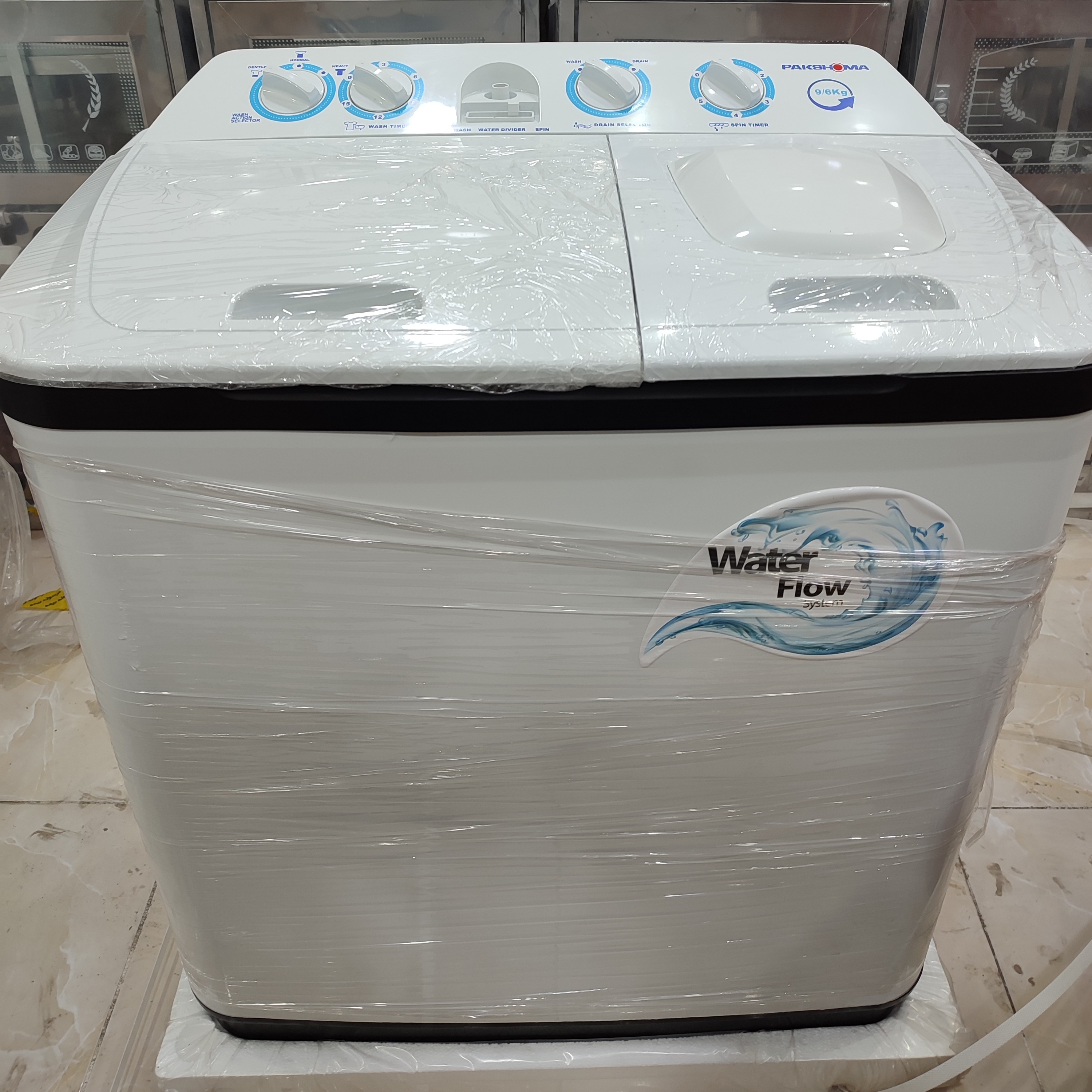 لباسشویی دوقلو پاکشوما ظرفیت 9.6 گارانتی پاک سرویس (هزینه ارسال برای حومه تهران و شهرستانها با مشتری میباشد)
