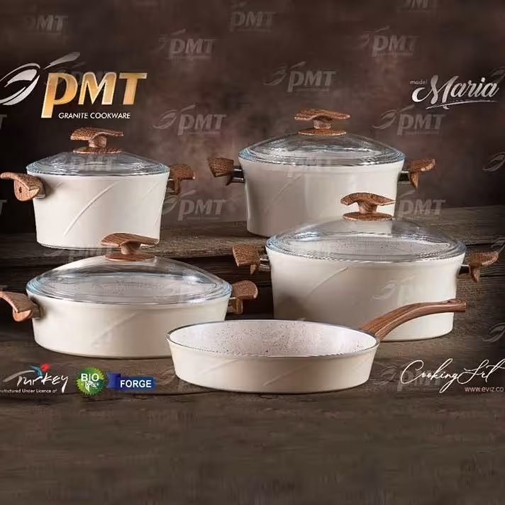 سرویس قابلمه 11 پارچه ماریا کرم  فورج پی ام تی 