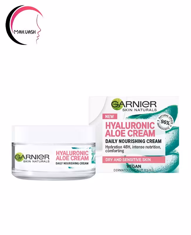 کرم آبرسان گارنیر حاوی هیالورونیک اسید و عصاره آلوئه ورا حجم 50 میلی لیتر