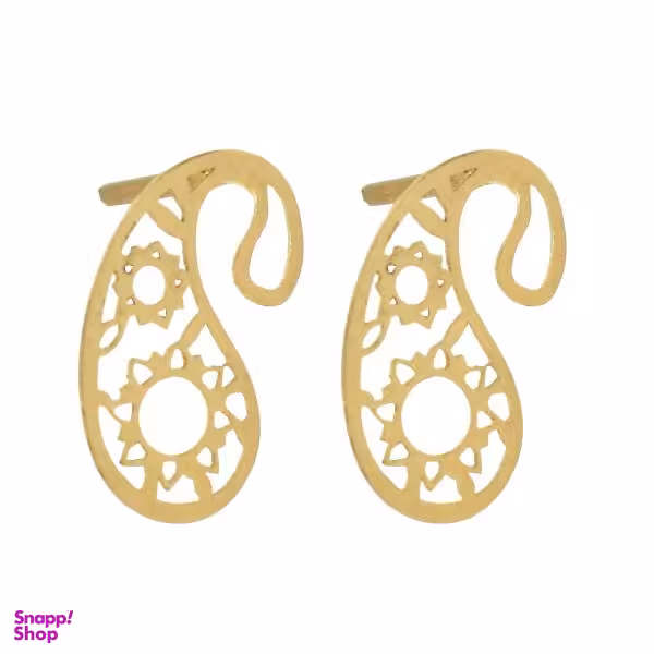 گوشواره طلا 18 عیار زنانه سانا گالری طرح بته کد 308D2742