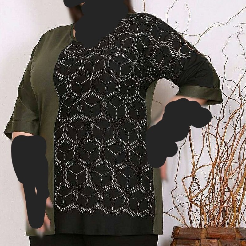 تونیک یکطرفه نگین دار  شیک و زیبا مخصوص مهمانی