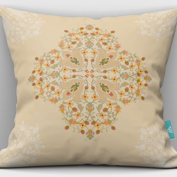کاور کوسن مخمل 40x40 طرح دلنواز کرم  آرت مان