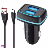 شارژر فندکی اسکای دلفین مدل SZ18T Dual-USB 15W به همراه کابل Type-C