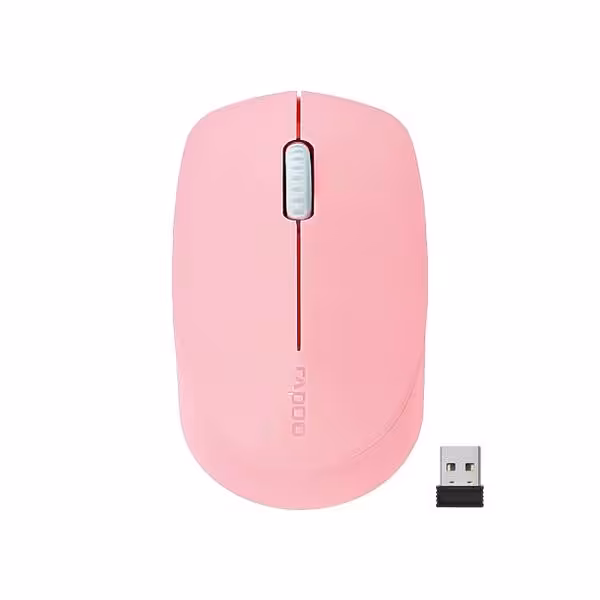 ماوس Bluetooth &amp; wireless سایلنت رپو مدل M100 صورتی