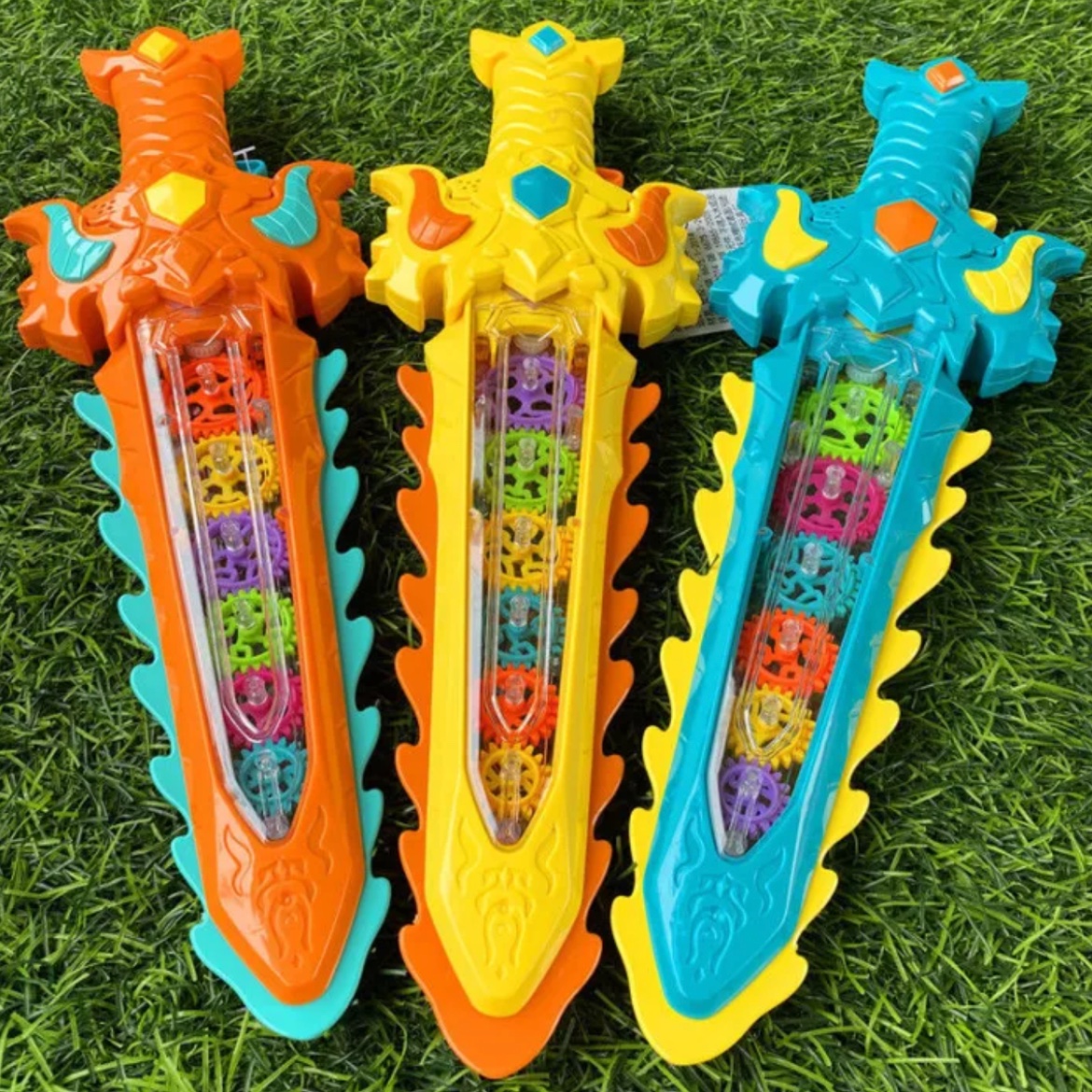 اسباب بازی شمشیر چرخ دنده ای موزیکال چراغدار خارجی 