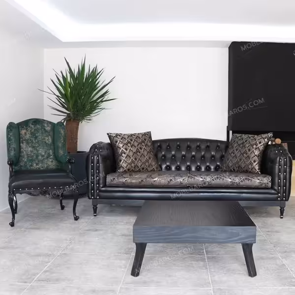 نیم ست مبلمان چرم  جدید کاریزما ( ارسال با باربری پس کرایه)