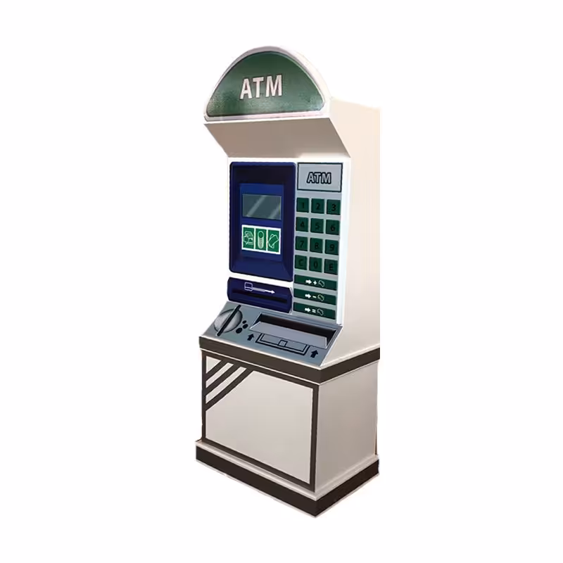 اسباب بازی دستگاه پوز و ATM چوبی کد 611924