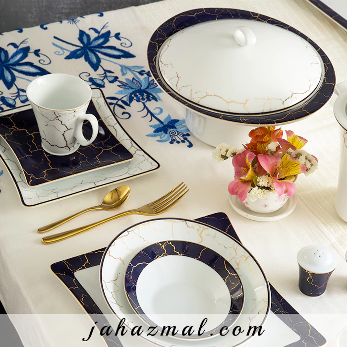 سرویس چینی زرین طرح اونیکس 97 پارچه