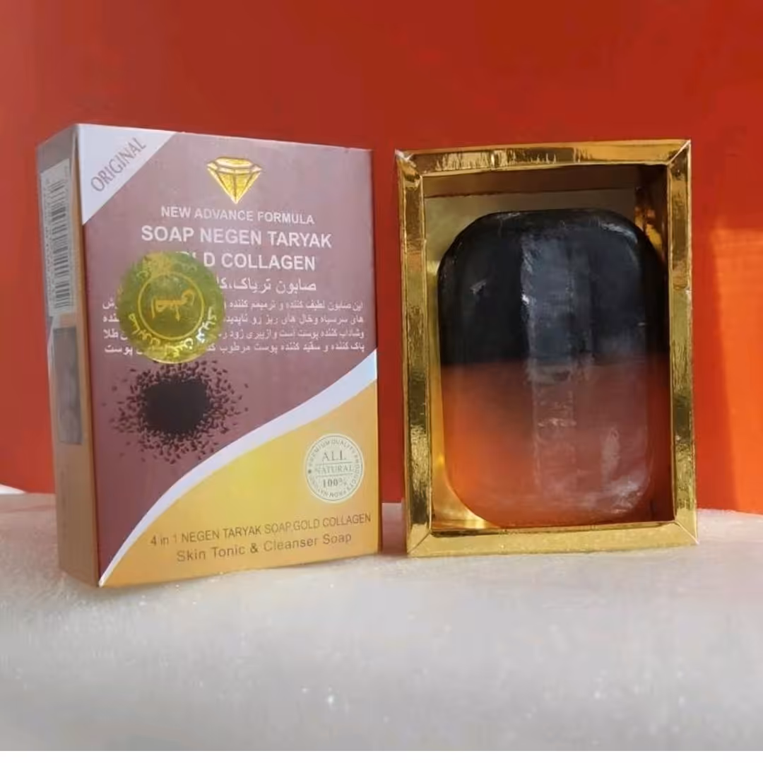 صابون دورنگ کلاژن طلا نگین بلوچستان اصلی