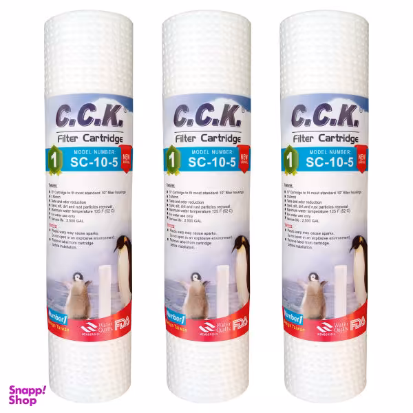 فیلتر تصفیه آب سی سی کا مدل pp 5 micron بسته 3 عددی