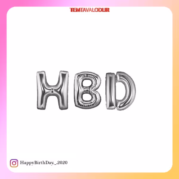 بادکنک فویلیhbd نقره ای