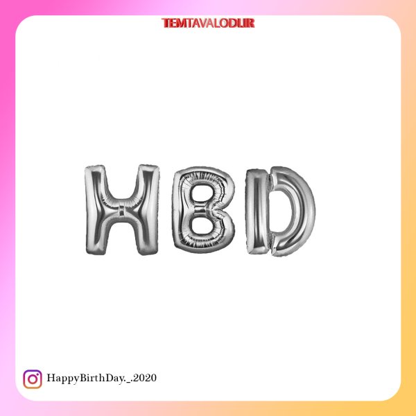 بادکنک فویلیhbd نقره ای