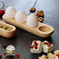 جای تخم مرغی چوبی چهار خانه بیضی نارون R2811