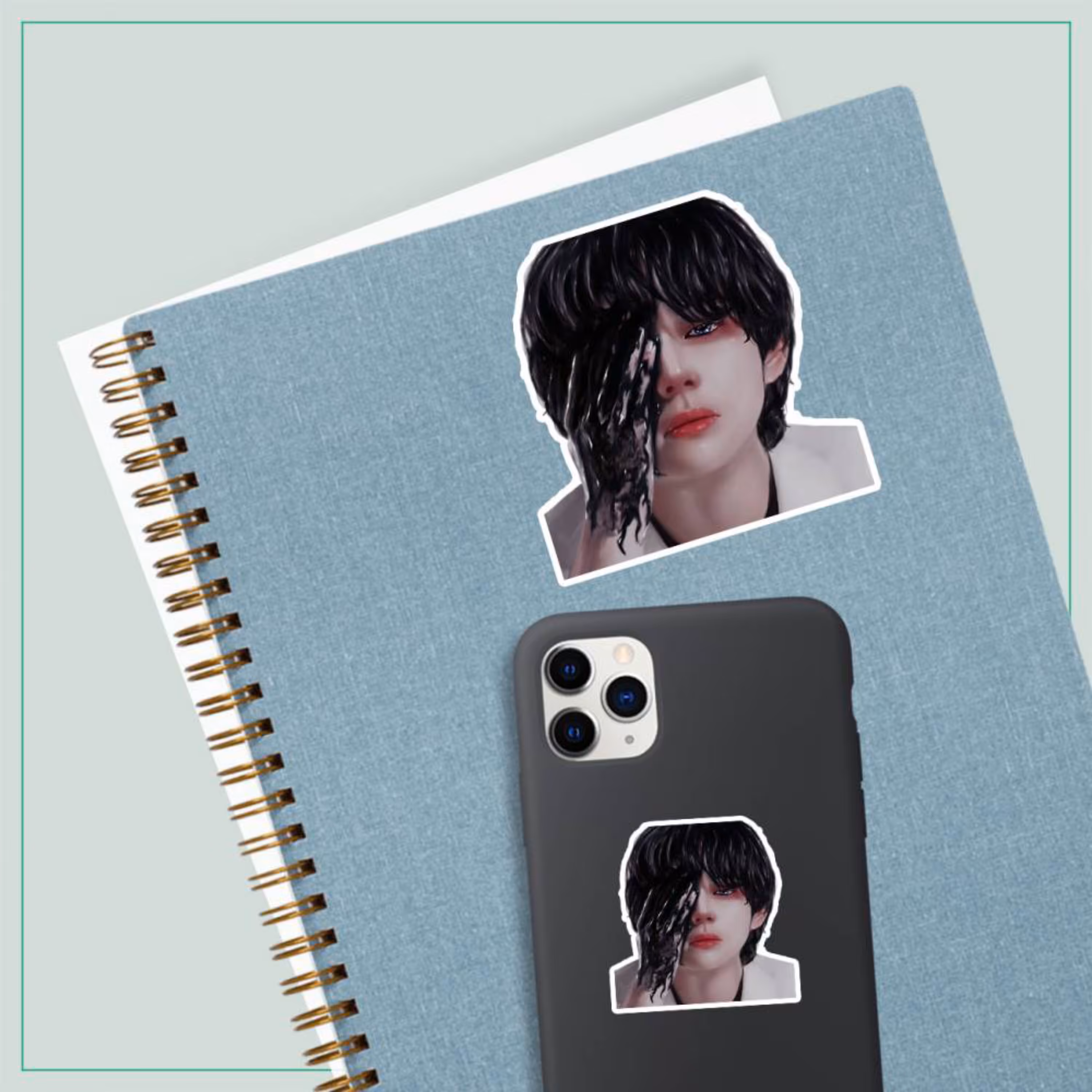 استیکر  taehyung black2