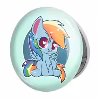 آینه جیبی خندالو طرح اسب پونی مدل تاشو کد 24834