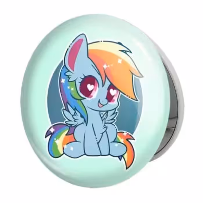 آینه جیبی خندالو طرح اسب پونی مدل تاشو کد 24834