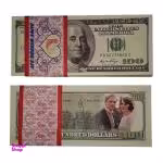 اسکناس طرح دلار بسته 100 عددی