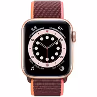 سری 6 آلومینیوم 40 میلیمتری زنانه قاب طلایی با بند اسپرت لوپ آلویی - Hiapple.ir