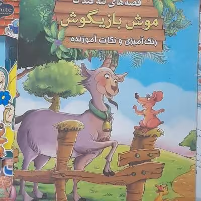 کتاب داستان موش بازیگوش/ بهمراه رنگ آمیزی/ رحلی/ سری قصه های ننه قندک