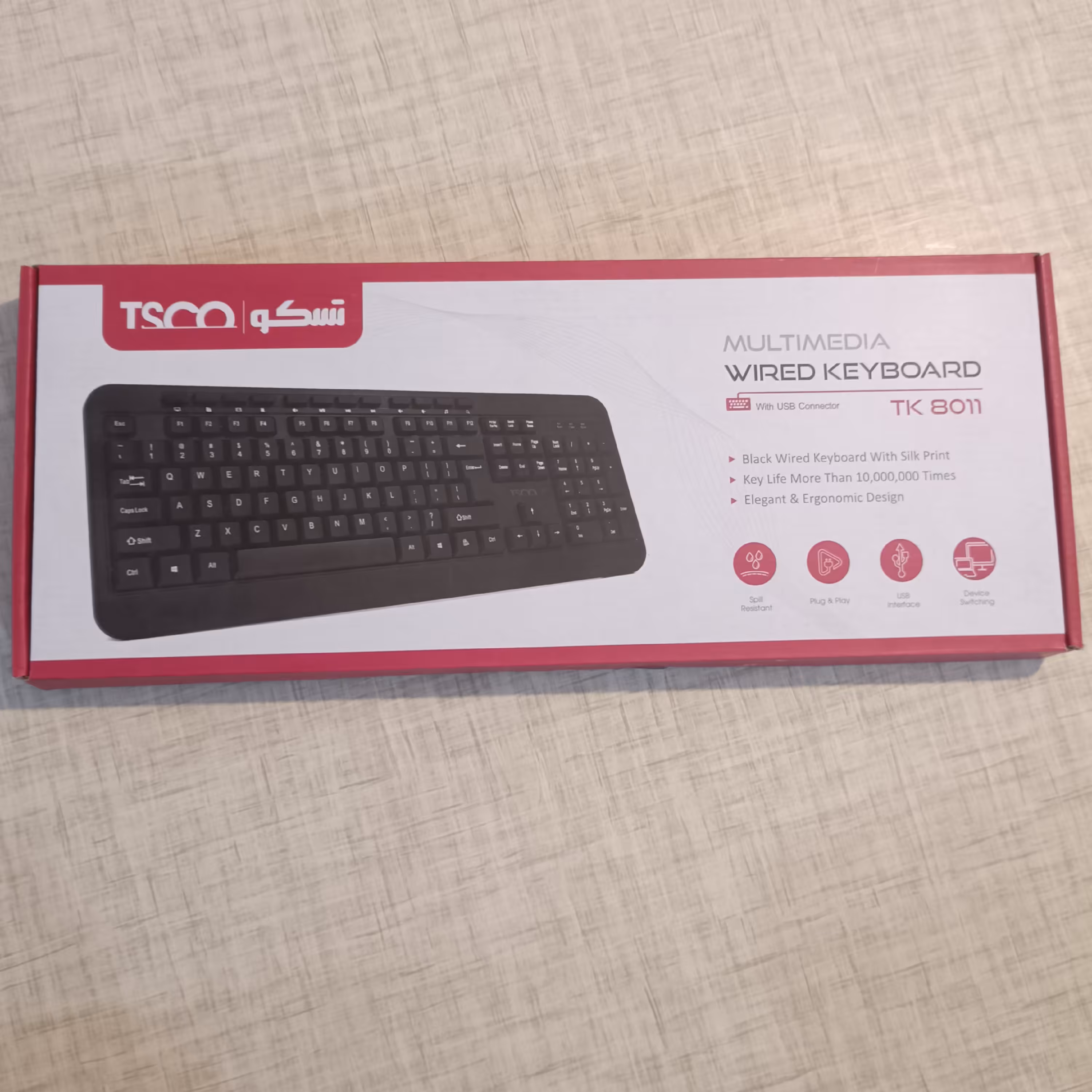 کیبورد تسکو مدل TK 8011 با 12 ماه گارانتی