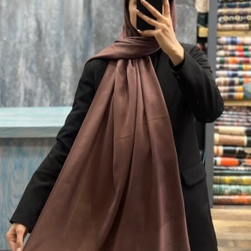 شال نخی کشمیر قواره 195* 75 بسیار با کیفیت رنگ نسکافه ای