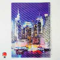 دفتر مشق 50 برگ سیمی طرح شهر جلد طلقی آپادانا