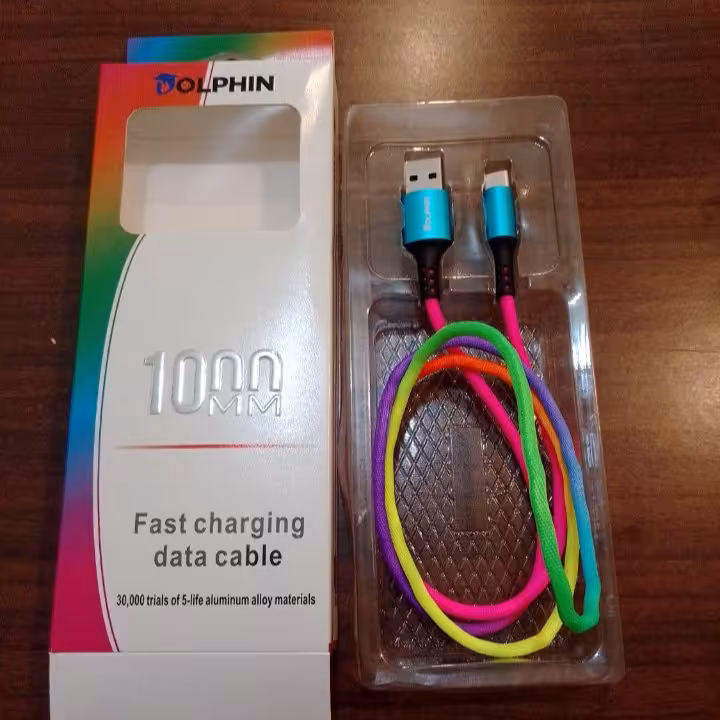 کابل شارژ رنگی رنگی گارانتی دار و فست