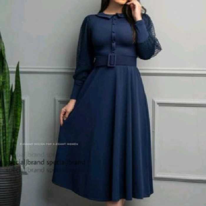 پیراهن مهمانی زنانه کرپ کش مدل تونیک تارا