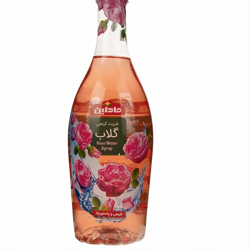 شربت گیاهی گل محمدی یک لیتری کیفیت عالی با غلظت بالا