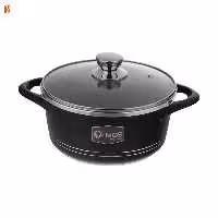 قابلمه سایز 24 گرانیت طرح ایتالیا B برند ام جی اس MGS کد کالا رنگ مشکی