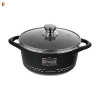 ‫قابلمه سایز 24 گرانیت طرح ایتالیا B‬‏ برند ام جی اس MGS کد کالا/رنگ مشکی