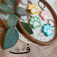 جاسوئچی آویز کلید طرح پنجه گربه اکسسوری کیوت فانتزی دخترانه رنگ پاستلی