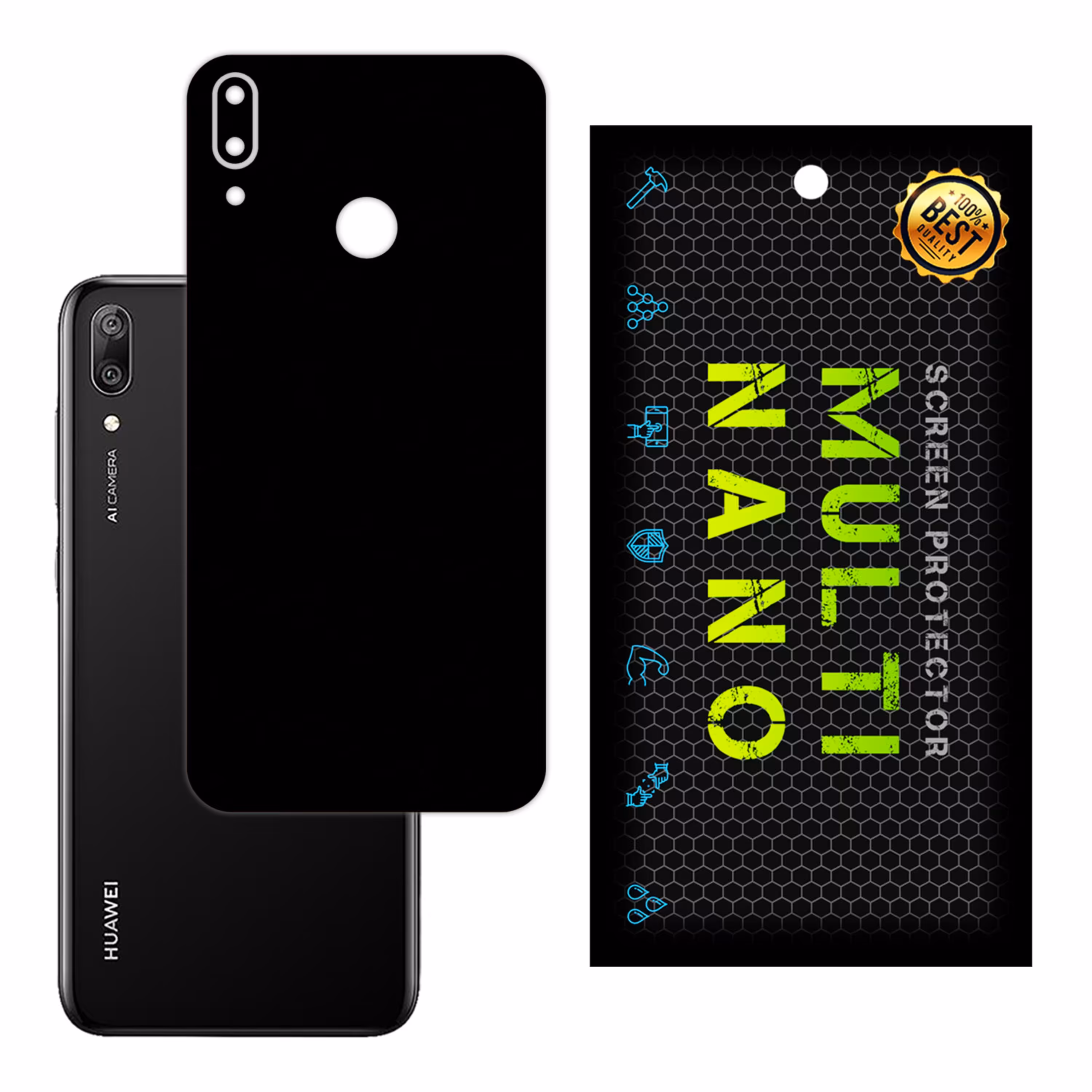 برچسب پوششی MultiNano مدل X-F1M-Black برای پشت موبایل هواوی Y7 2019