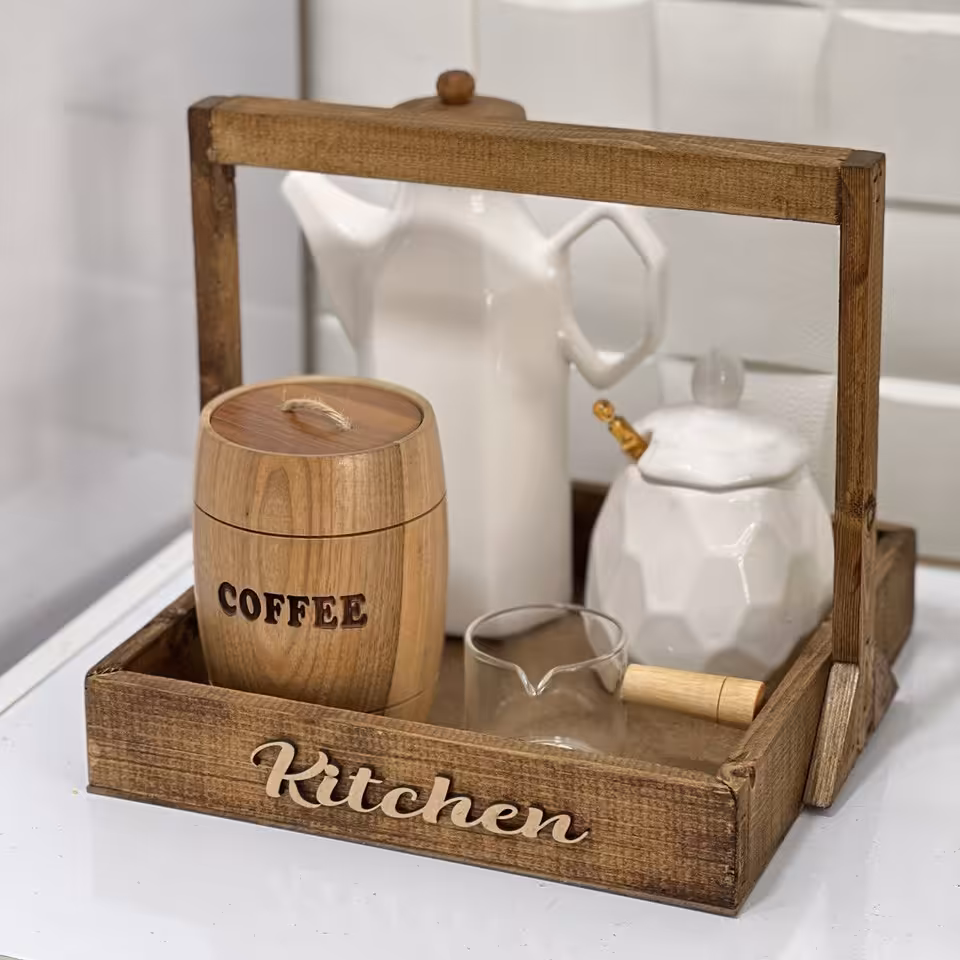 سینی چوبی دسته بلند(ضدآب)