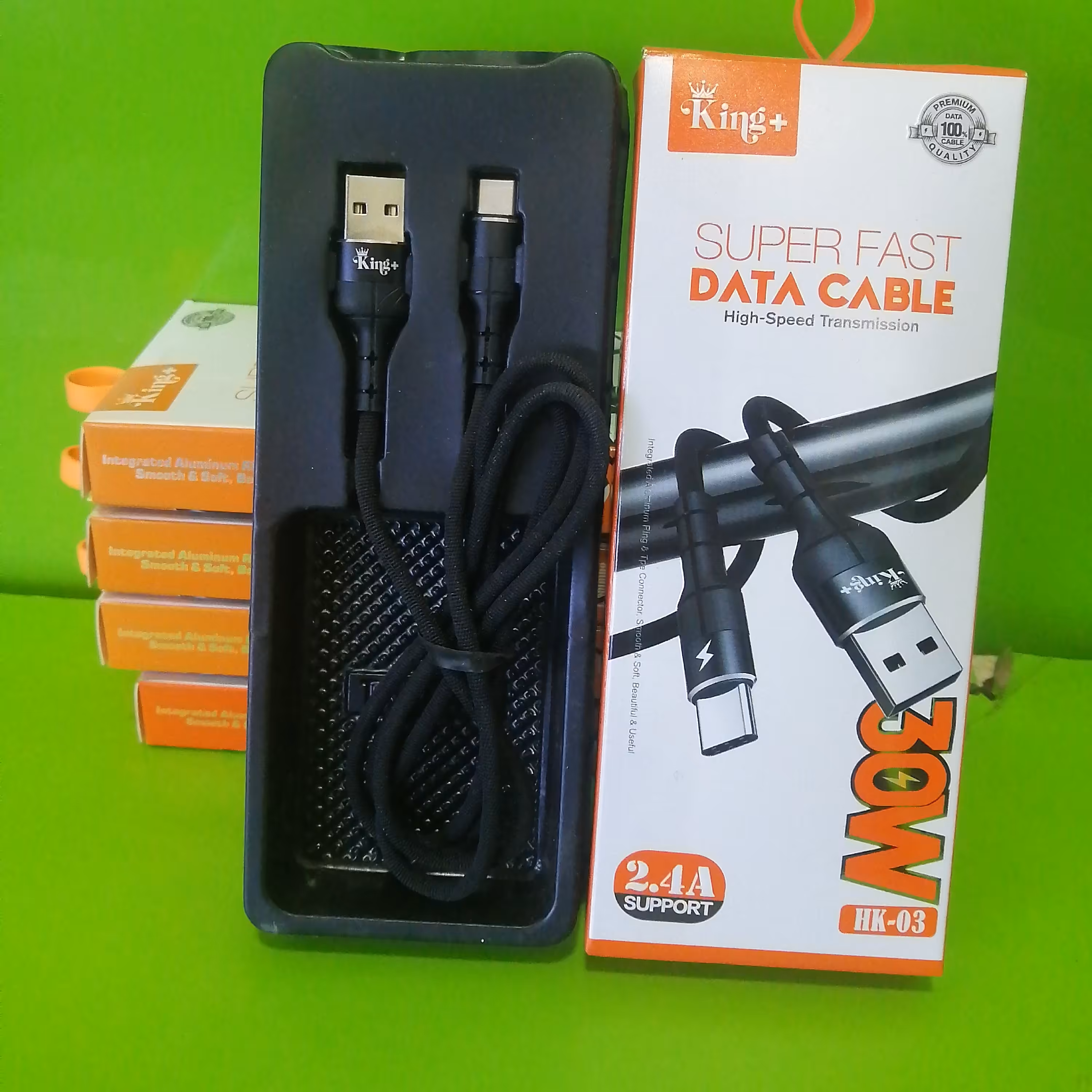 کابل شارژ king plus برای اندروید و ایفون