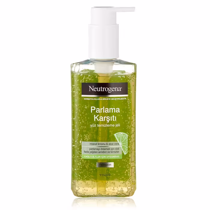 ژل شست و شوی صورت لیمو و آلوئه ورا نوتروژینا