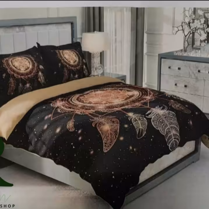 روتختی دونفره سه بعدی هشت تکه ترک طرح دریم کچر