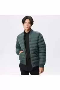 کاپشن سبز مردانه مانتو خاکی لحاف یقه قاضی Lacoste