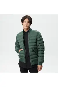 کاپشن سبز مردانه مانتو خاکی لحاف یقه قاضی Lacoste