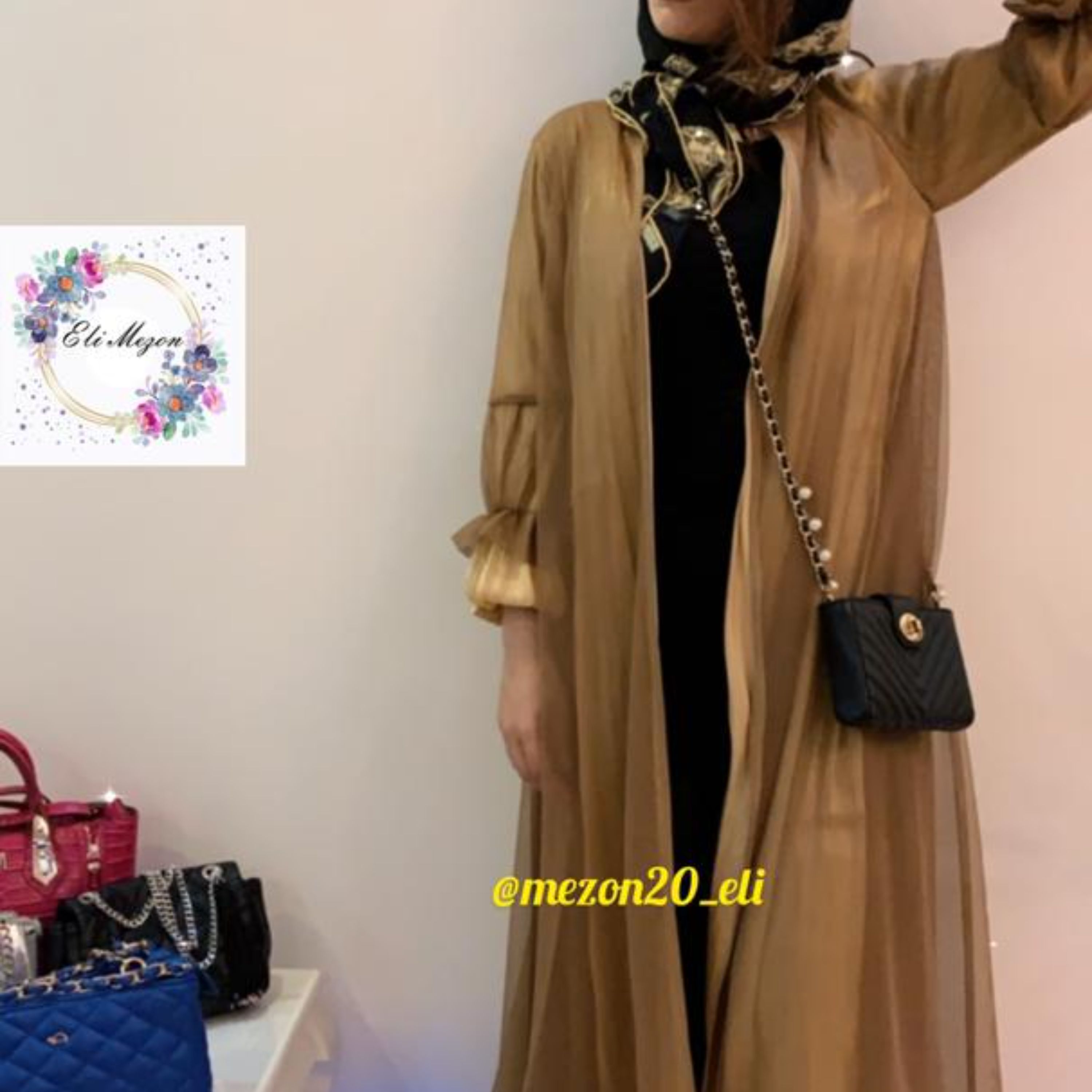 مانتو مزونی ساتن حریر