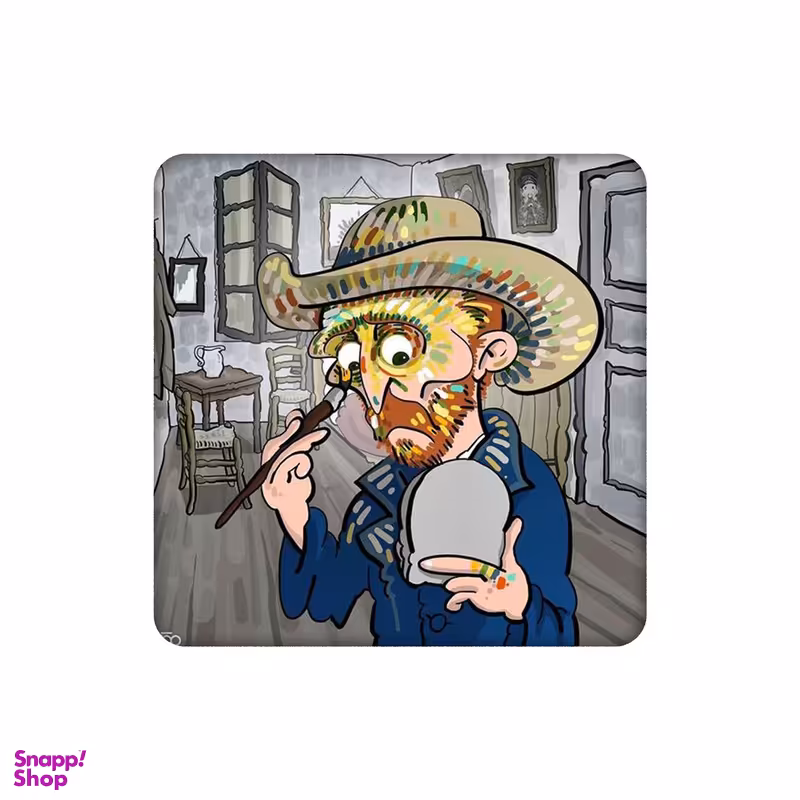 زیرلیوانی طرح نقاشی ونگوگ روی خودش کد 7163667