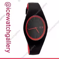 ساعت آیس دورنگ مشکی قرمز